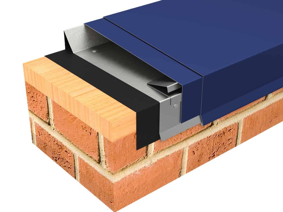 Architectural fascia and coping detail